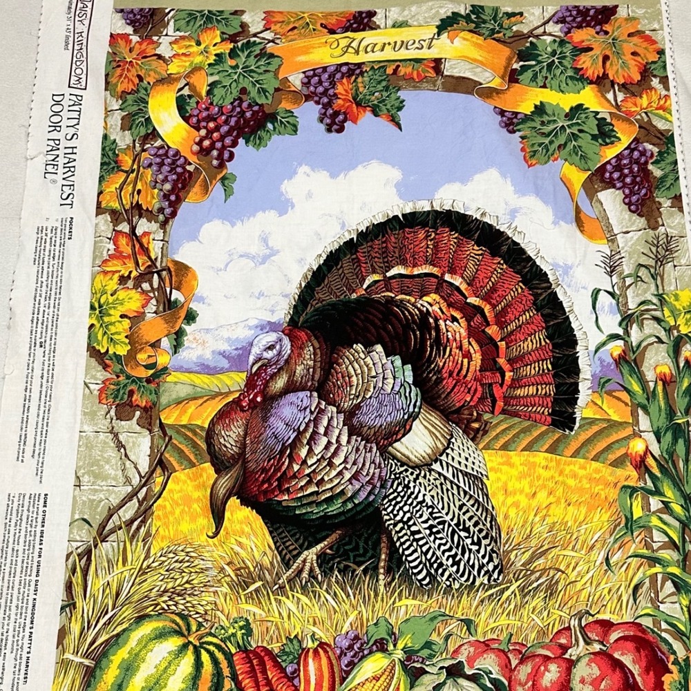 Daisy Kingdom Patty's Harvest Door Panel‎ Fabric OS Multicolor Excellent Turkey